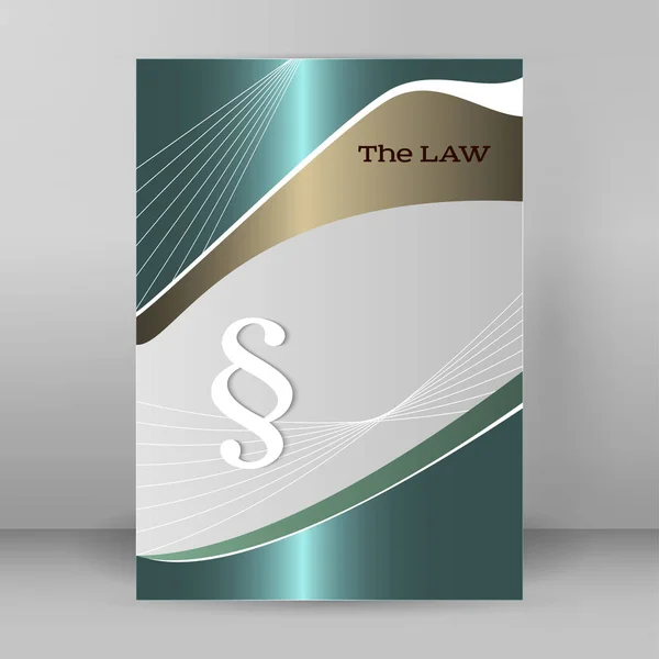 Brožura titulní stránka právní zpráva lesk kovový šipka — Stockový vektor
