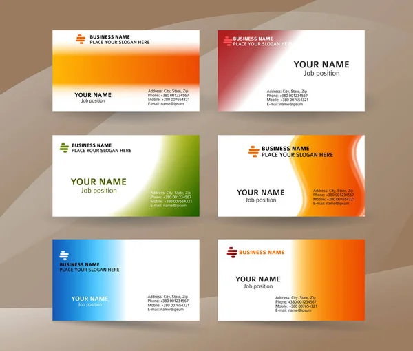 Set template business card layout sided03 — Stock Vector