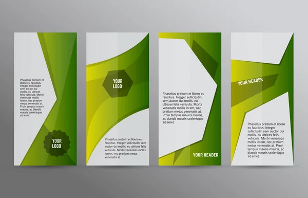 Establecer banners verticales fondo verde03 — Vector de stock