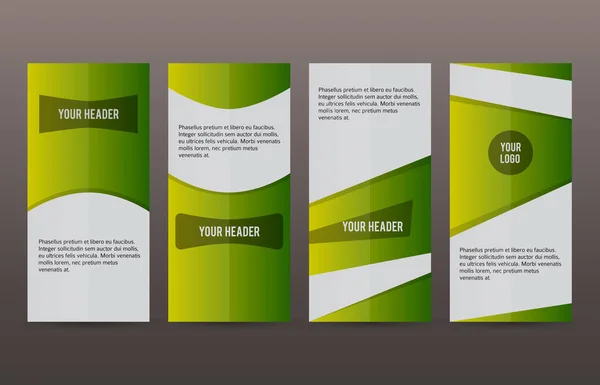 Establecer banners verticales fondo verde05 — Archivo Imágenes Vectoriales