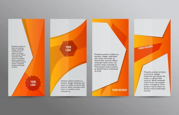 Set vertikale Banner orange background03 — Stockvektor