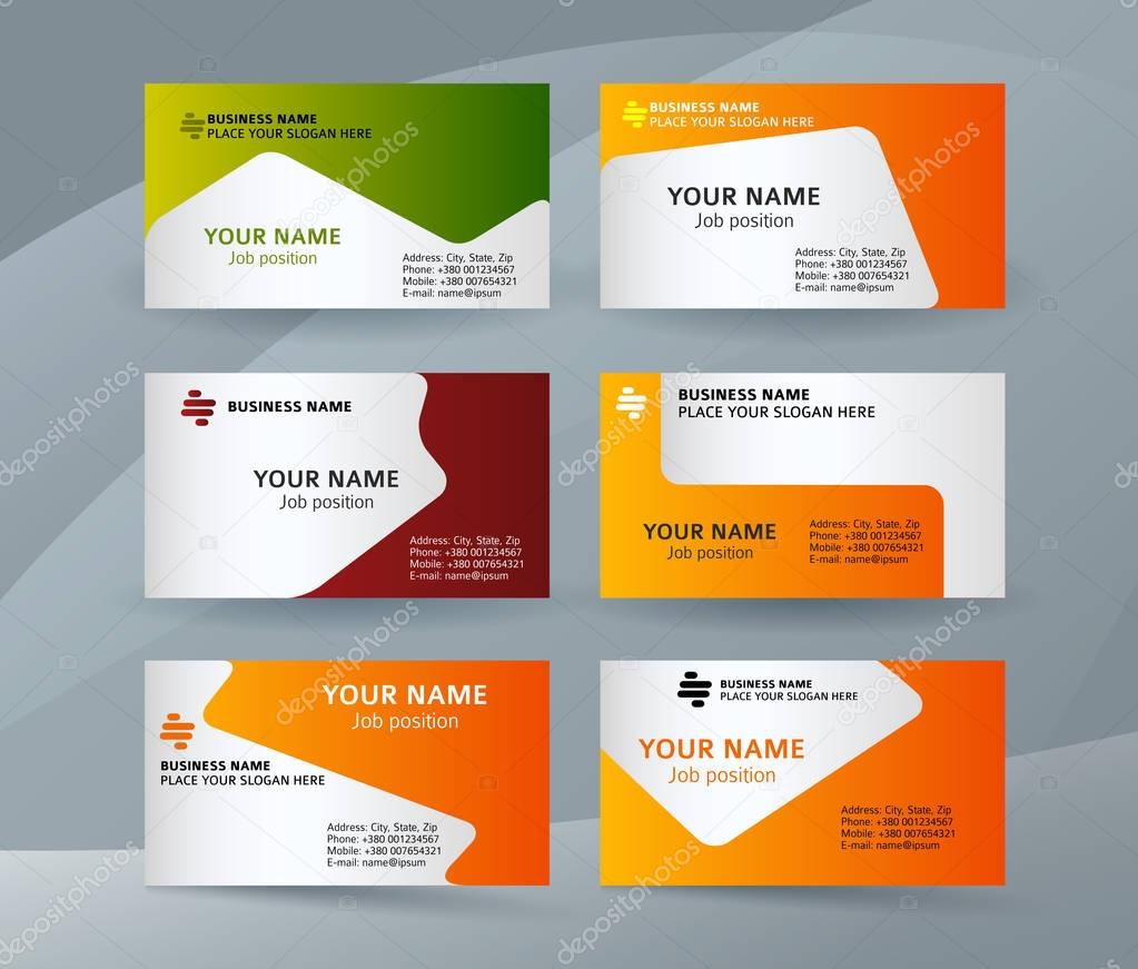 set template business card layout sided05