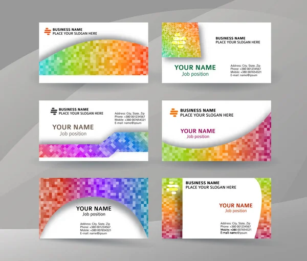 Business card layout template set09 — Stock Vector