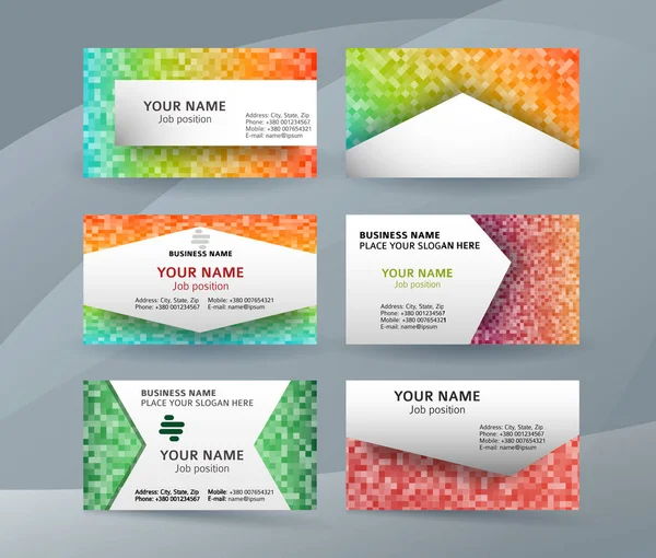 Business card layout template set12 — Stock Vector