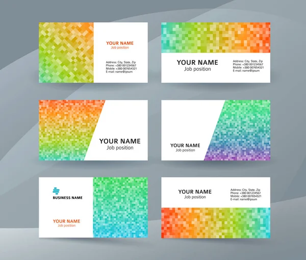 Business card layout template set18 — Stock Vector