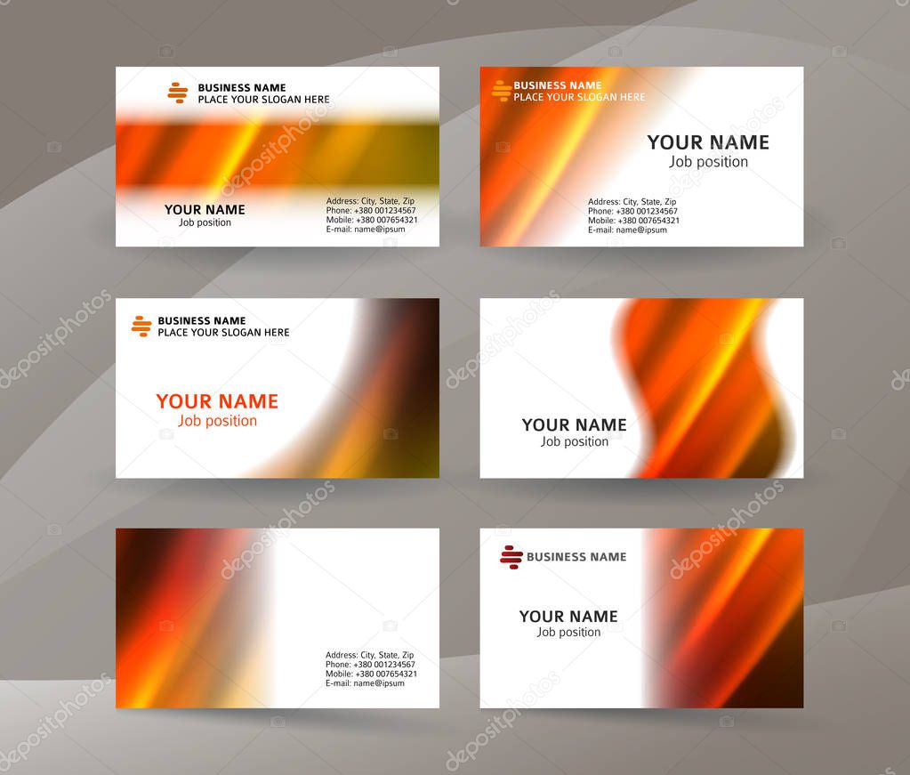 business card layout template set24