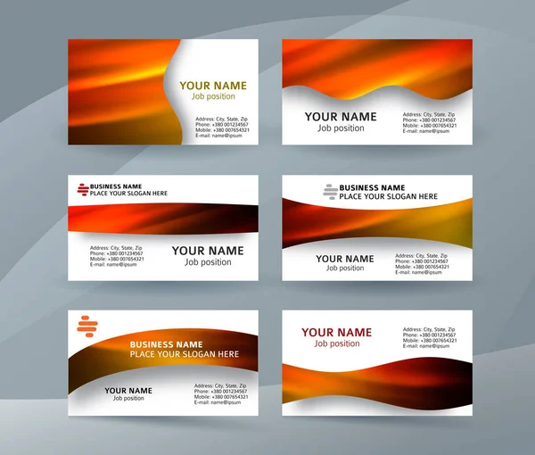 Business card layout template set29 — Stock Vector