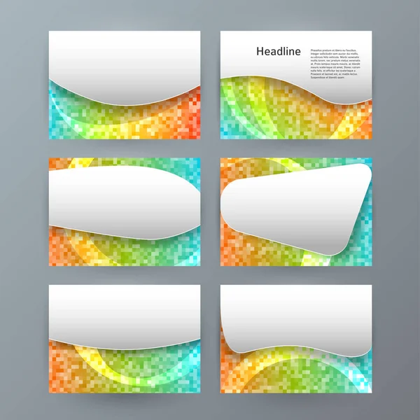 Instellen van sjablonen horizontale presentatie brochure powerpoint slide0 — Stockvector