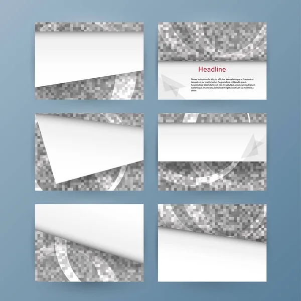 Set Vorlagen horizontale Präsentation Broschüre Powerpoint-Folien0 — Stockvektor