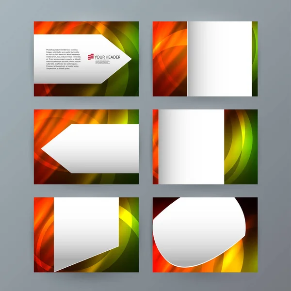 Définir des modèles présentation horizontale brochure powerpoint slide1 — Image vectorielle
