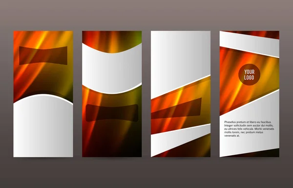 Set templates vertical flyer layout quente brilho effect01 — Vetor de Stock