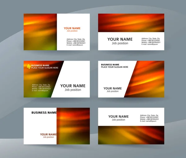 Business card layout template set33 Stock Vector