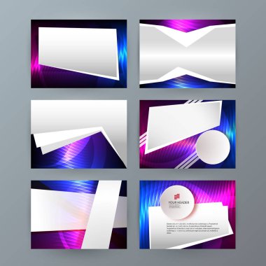 Sunu şablonu powerpoint arka plan aurora boreal neon e