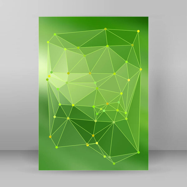 Современный треугольник фон 3D эффект обложки страницы брошюра формата А4
