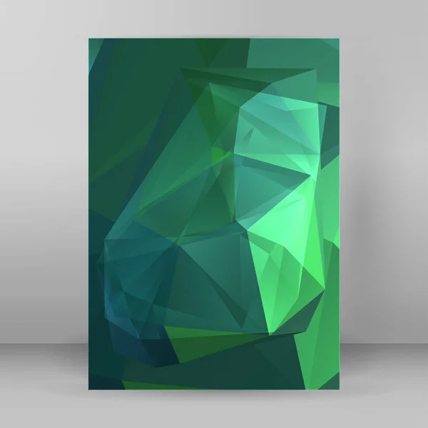 Moderne Dreieck Hintergrund 3d-Effekt Deckblatt Broschüre A4 Form — Stockvektor
