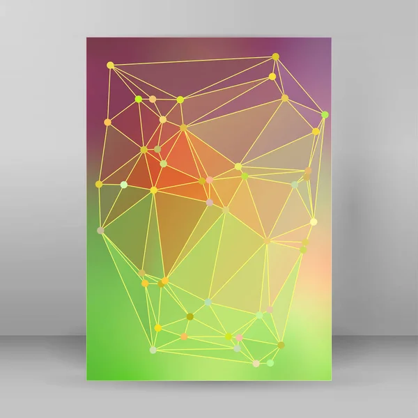 Moderne Dreieck Hintergrund 3d-Effekt Deckblatt Broschüre A4 Form — Stockvektor