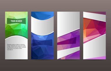 Dikey web afiş düzen background25 kümesi