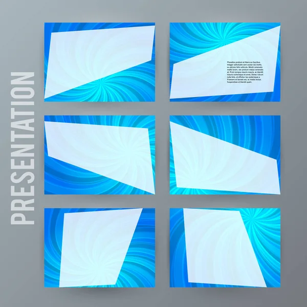 Modello di presentazione impostato per powerpoint sfondo blue01 — Vettoriale Stock