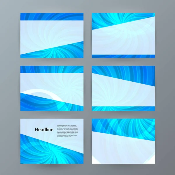 Jeu de gabarits de présentation pour powerpoint background blue16 — Image vectorielle