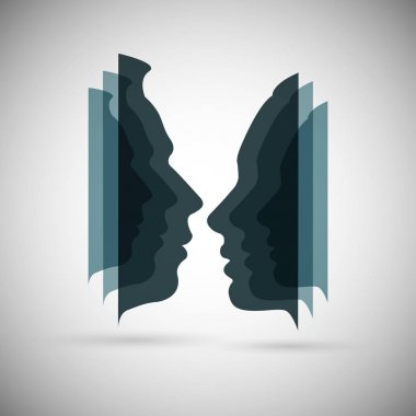 Siluet baş erkek ve kadın psikolojisi relationship04