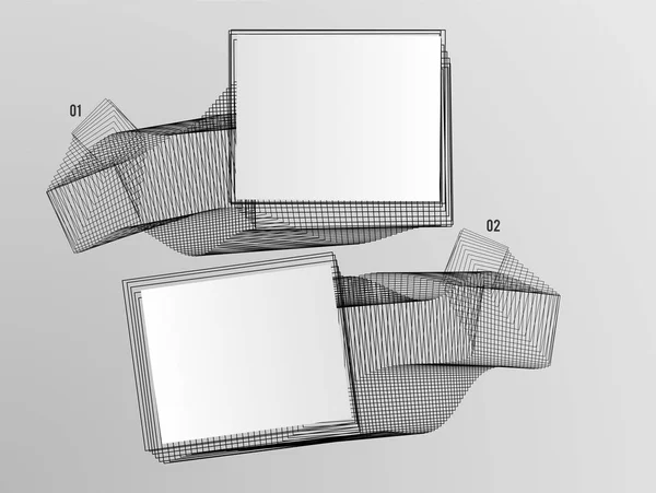 Soyut çizgi arka plan 3d efekti monitör