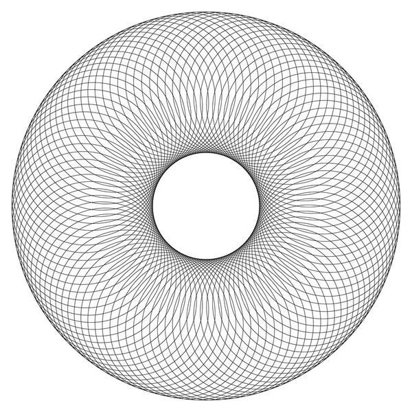 Élément de conception arrière-plan Cercles numériques en treillis métallique circulaire Lin — Image vectorielle