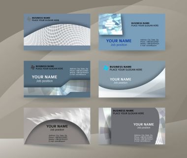 Businness kartı şablonu yatay banner arka plan metal silver07