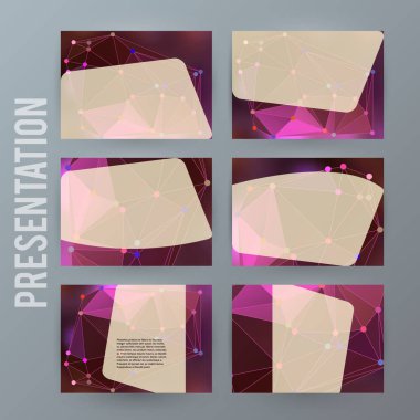 Tasarım öğesi powerpoint precentation şablon yatay banne