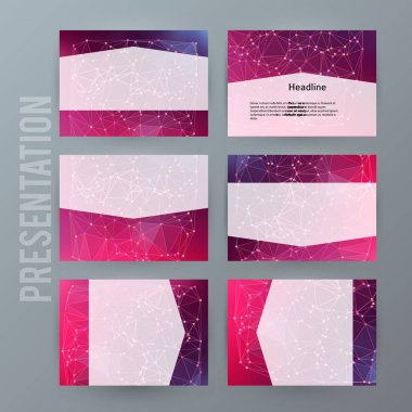 Tasarım öğesi powerpoint precentation şablon yatay banne