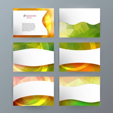 Tasarım öğesi powerpoint precentation şablon yatay banne