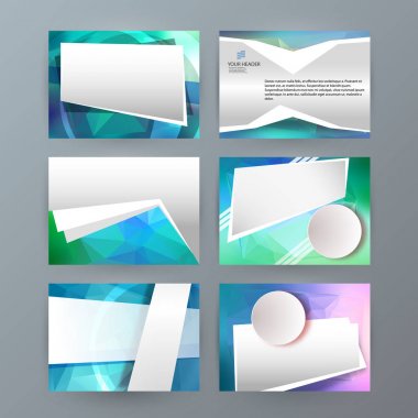 Tasarım öğesi powerpoint precentation şablon yatay banne