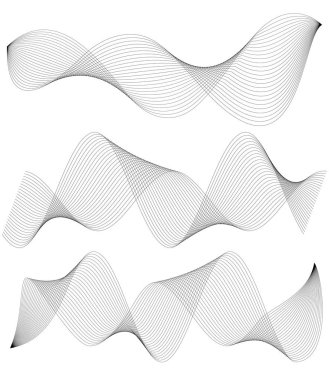 Tasarım öğesi dalgalı Şerit'ten çok paralel lines15
