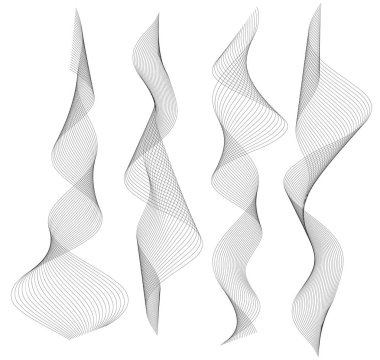 Tasarım öğesi dalgalı Şerit'ten çok paralel lines23