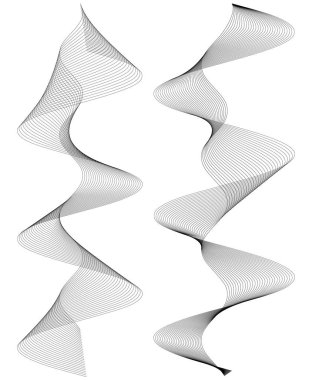 Tasarım öğesi dalgalı Şerit'ten çok paralel lines24