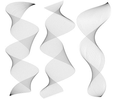 Tasarım öğesi dalgalı Şerit'ten çok paralel lines25