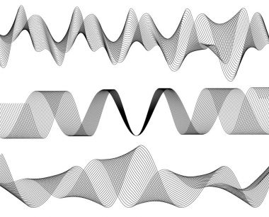 Tasarım öğesi dalgalı Şerit'ten çok paralel lines35