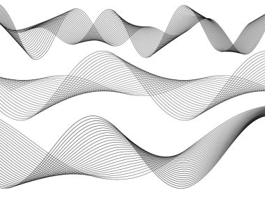 Tasarım öğesi dalgalı Şerit'ten çok paralel lines43