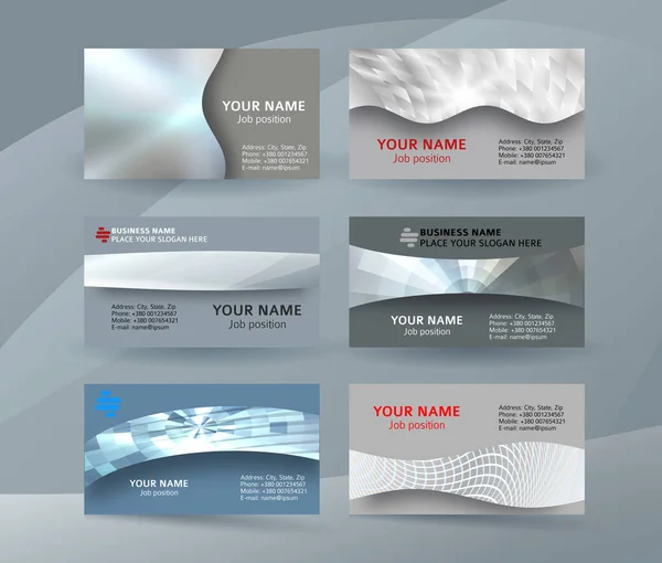 Modelo de cartão de negócios banner horizontal fundo metal silve — Vetor de Stock