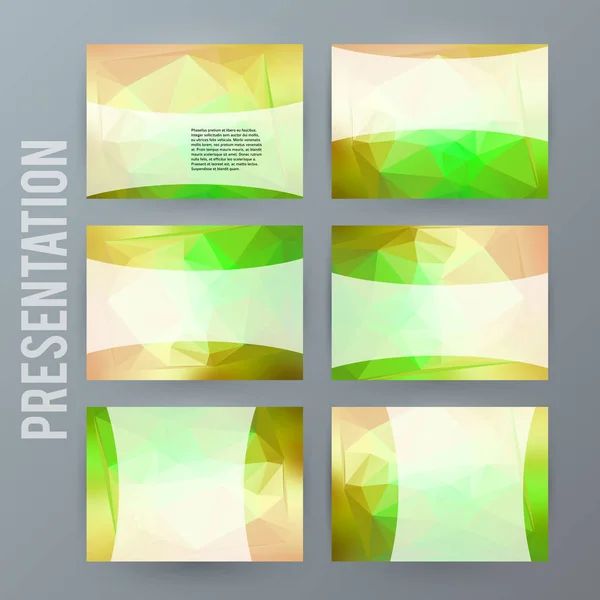 Elemento de diseño powerpoint precentation template horizontal banne — Vector de stock