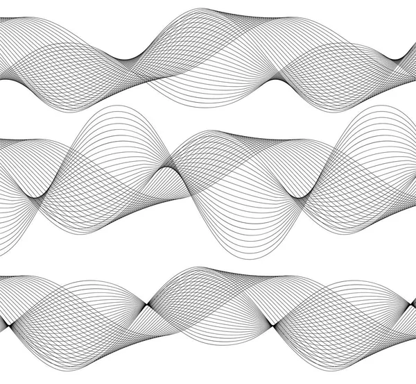 Design element vågiga band från många parallella lines37 — Stock vektor