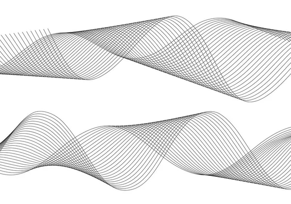 多くの並列 lines45 からデザイン要素波状リボン — ストックベクタ