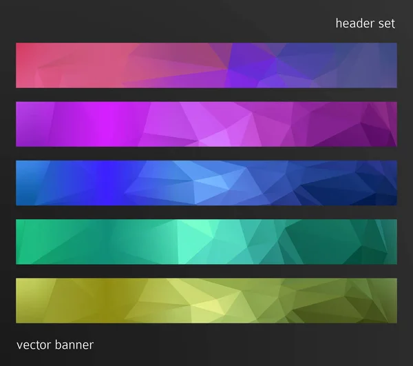 Elemento de design cabeçalho do site web banner horizontal background01 — Vetor de Stock