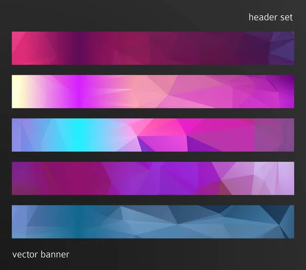 デザイン要素の web サイト ヘッダー水平バナー background02 — ストックベクタ