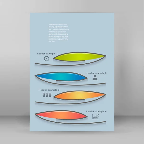 Infografía elemento de diseño telón de fondo folleto publicitario01 — Vector de stock