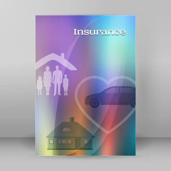 Insurance concept cover backdrop advertising brochure01 — Stock Vector