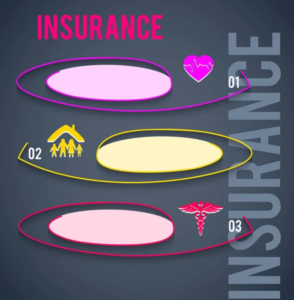 Versicherungskonzept für Werbebroschüre — Stockvektor