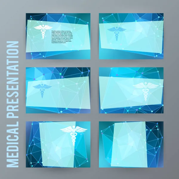 Medische powerpoint precentation sjabloon horizontale banner backg — Stockvector