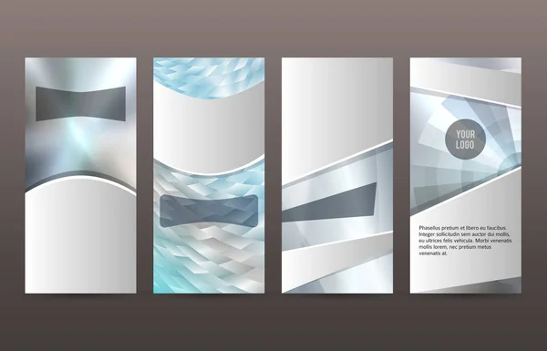 Ställa in täcka sidor broschyren bakgrunden metalic design08 — Stock vektor