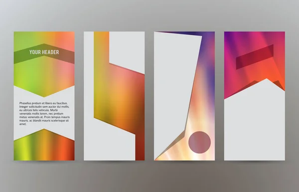 Instellen van dekking pagina's brochure achtergrond moderne design03 — Stockvector
