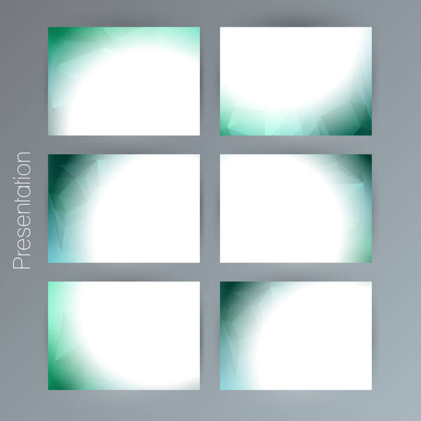 набор презентаций фон современный размытый дизайн 03
